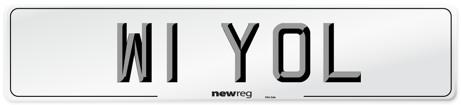 W1 YOL Number Plate from New Reg